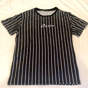 PARIS black/white stripe T-shirt
